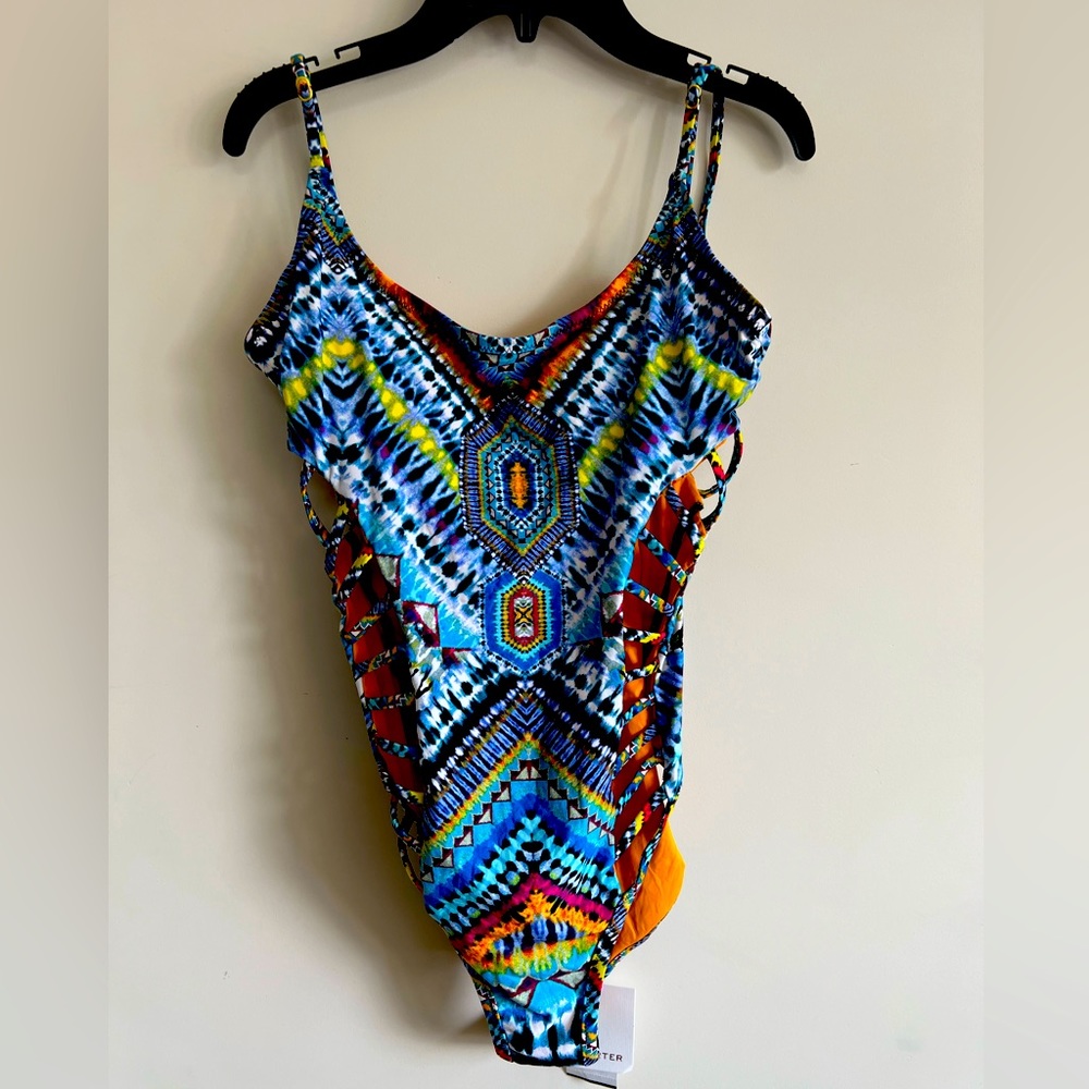 Red Carter One Piece Swimsuit New